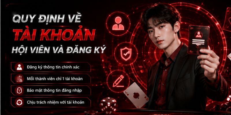 Các quy định về tài khoản hội viên đăng ký tại UY88